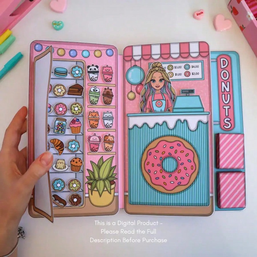 Art Craft 3 Year Old - 도넛 가게 놀이 세트, DIY 종이