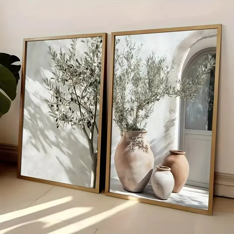Art Craft Vase - 1PC 프레임리스 레트로 우아한 올리브 나무