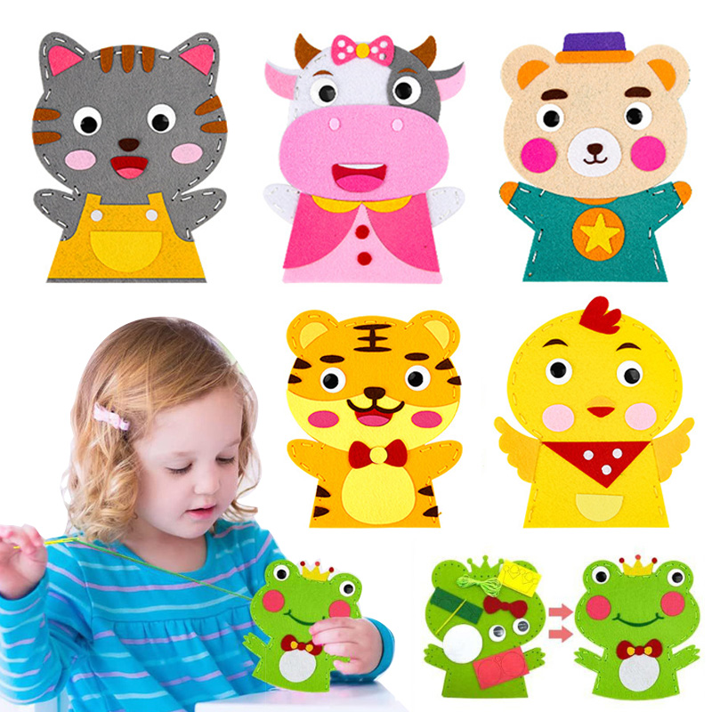 Art Craft 3 Year Old - 귀여운 만화 동물 손 인형 어린이