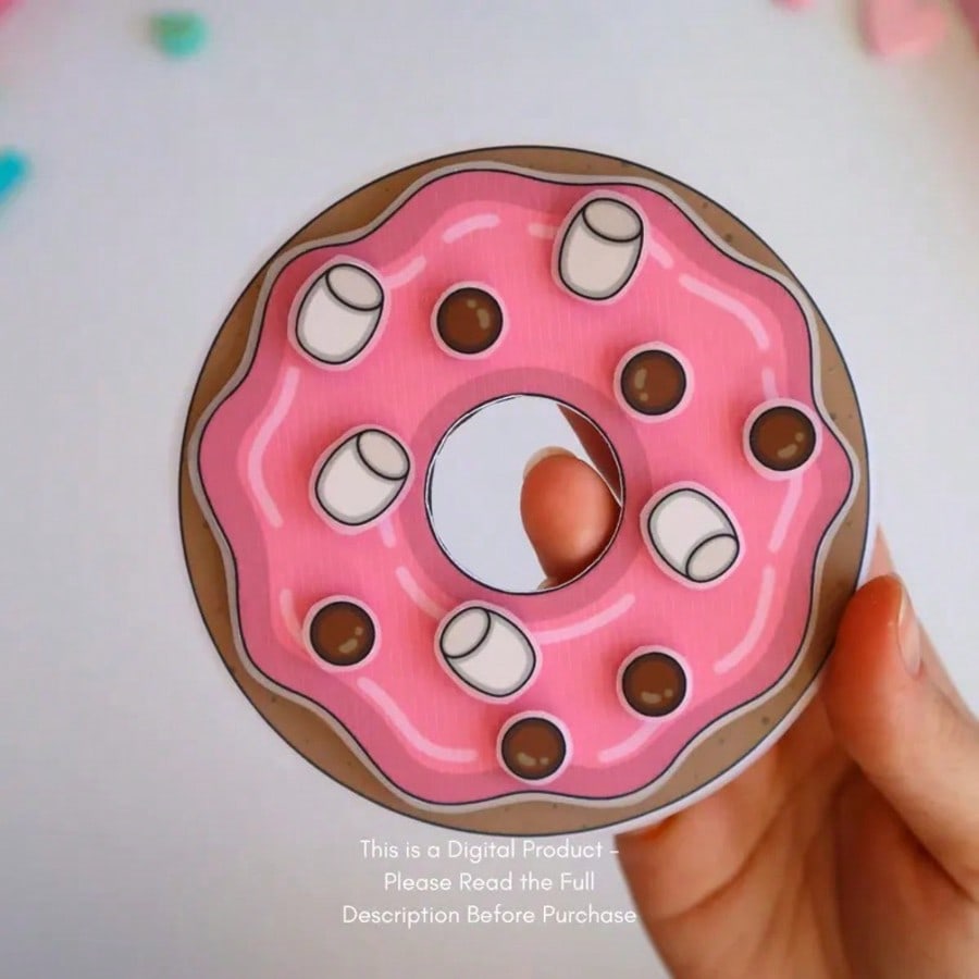 도넛 가게 놀이 세트, DIY 종이 인형 집 스티커북, - Art Craft 3 Year Old 리뷰 및 가격