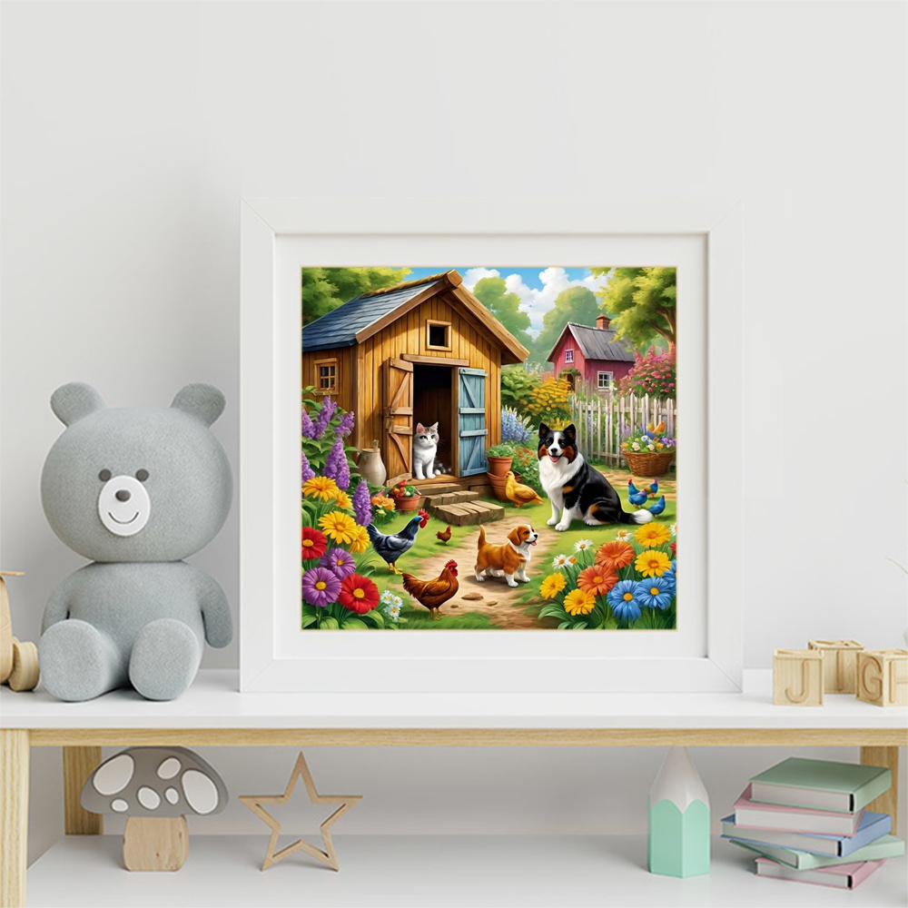 모모아트 DIY 다이아몬드 페인팅 강아지 집 고양이 신 - Art Craft Hobbies 리뷰 및 가격