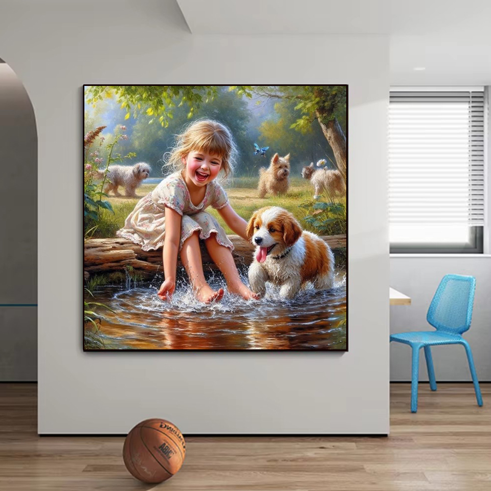 초상화 5D 다이아몬드 페인팅 소녀 소년 풀 스퀘어 라 - Art Craft Hobbies 리뷰 및 가격