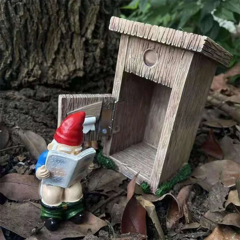 독서 책 Gnome 동상 조각 잠긴 문을 잊어 버렸습니 - Art Craft Door 리뷰 및 가격