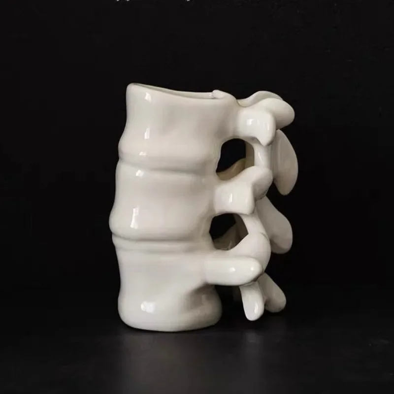 창의적인 세라믹 척추 커피 컵, 물컵 뼈 꽃병 펜꽂이, - Art Craft Vase 리뷰 및 가격