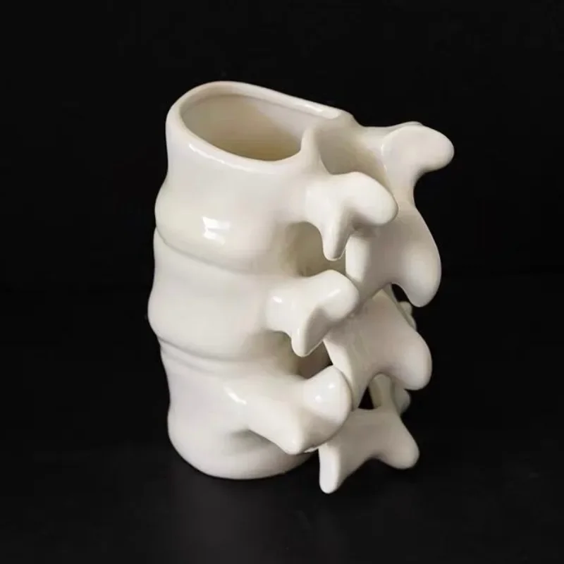 창의적인 세라믹 척추 커피 컵, 물컵 뼈 꽃병 펜꽂이, - Art Craft Vase 리뷰 및 가격