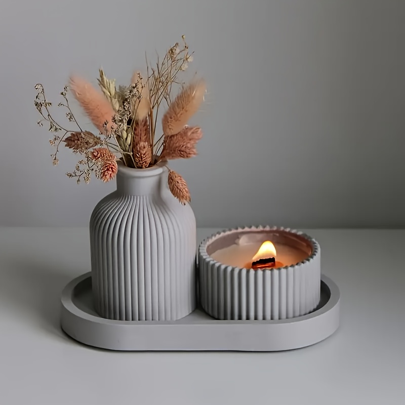 실리콘 몰드 4개, 타원형 트레이 몰드, 꽃병 몰드,  - Art Craft Vase 리뷰 및 가격
