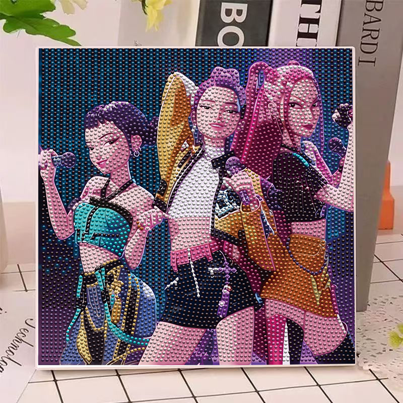 애니메이션 헌터즈 걸스 루미 밀라 조이 다이아몬드 페인 - Art Craft Material 리뷰 및 가격