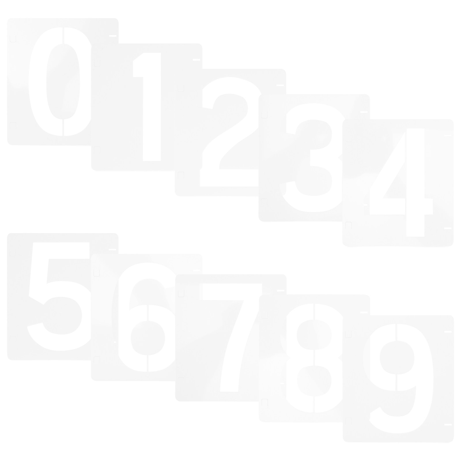 10Pcs 숫자 스텐실 0-9 재사용 가능한 플라스틱  - Art Craft Door 리뷰 및 가격