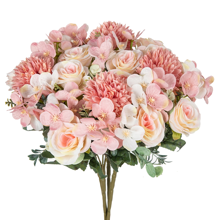 1/4개 인조 꽃 장미 국화 실크 신부 부케 웨딩 가든 - Art Craft Vase 리뷰 및 가격