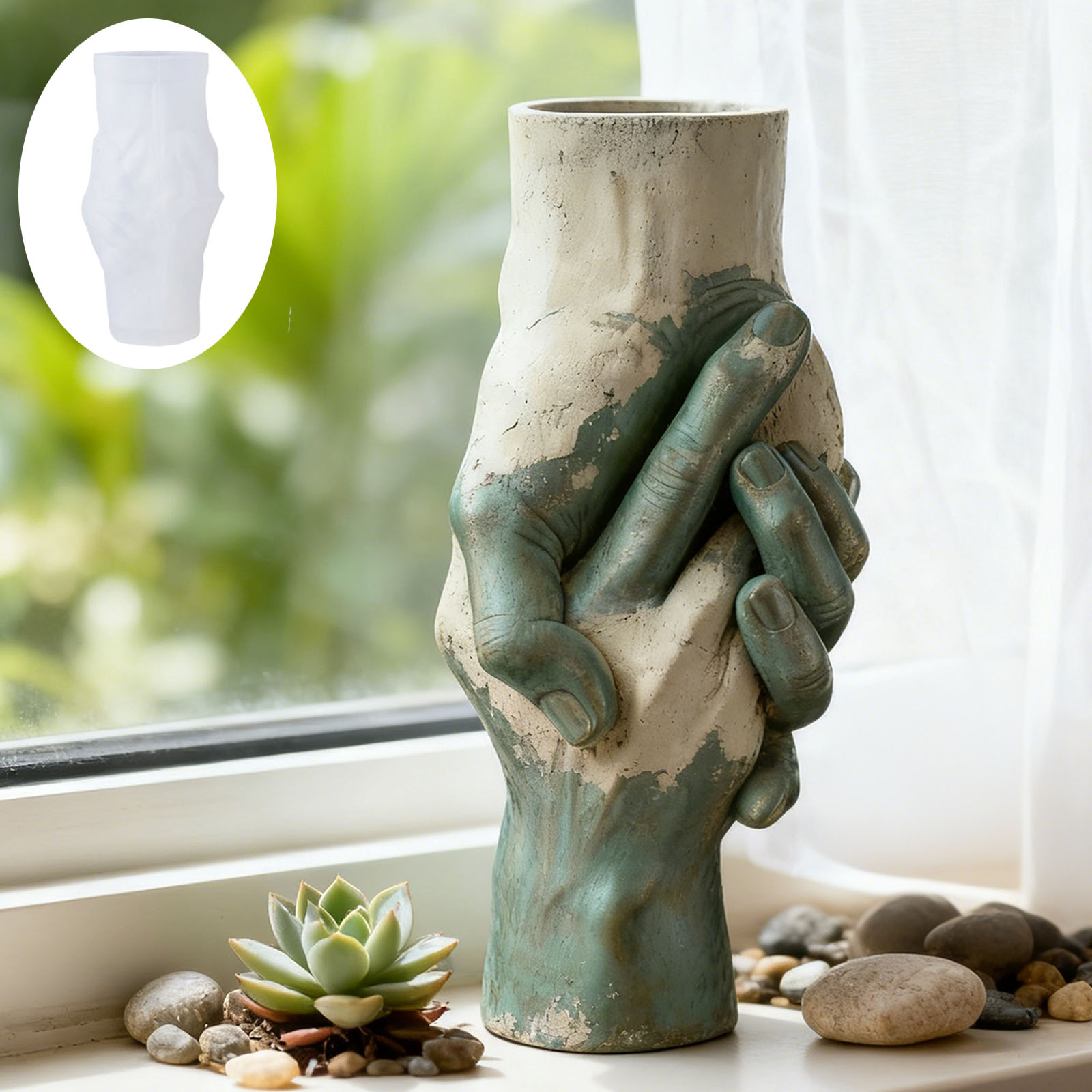 예술적인 손잡고 다니는 꽃병 실리콘 몰드: 빈티지 질감 - Art Craft Vase 리뷰 및 가격