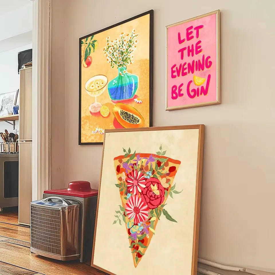 그냥 먹어라 음식 음료 포스터 벽 예술 프린트 꽃병 속 - Art Craft Vase 리뷰 및 가격
